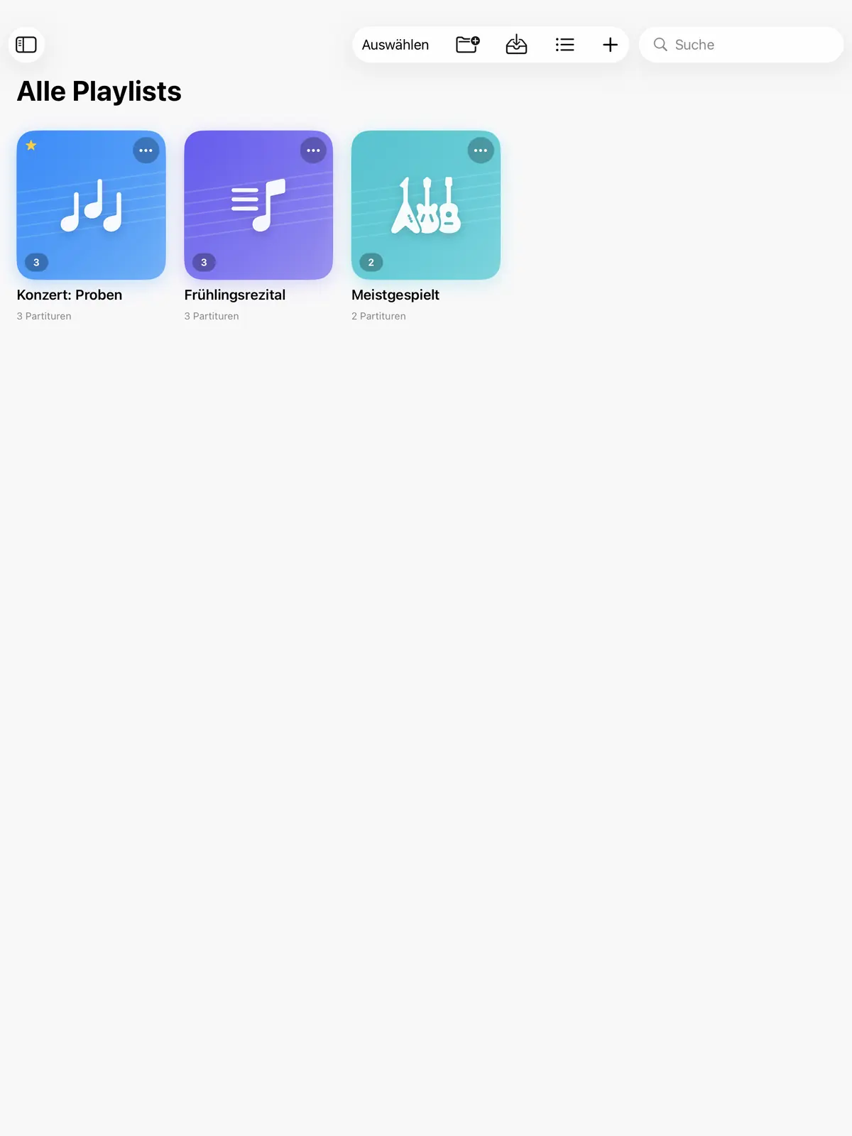 Playlists in StaffScore
